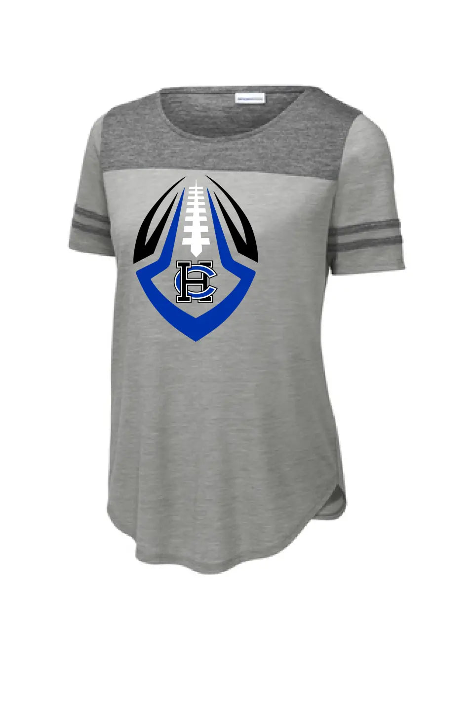 Harrison Central Football 2023 Design-10 Ladies PosiCharge Tri-Blend Wicking Fan Tee