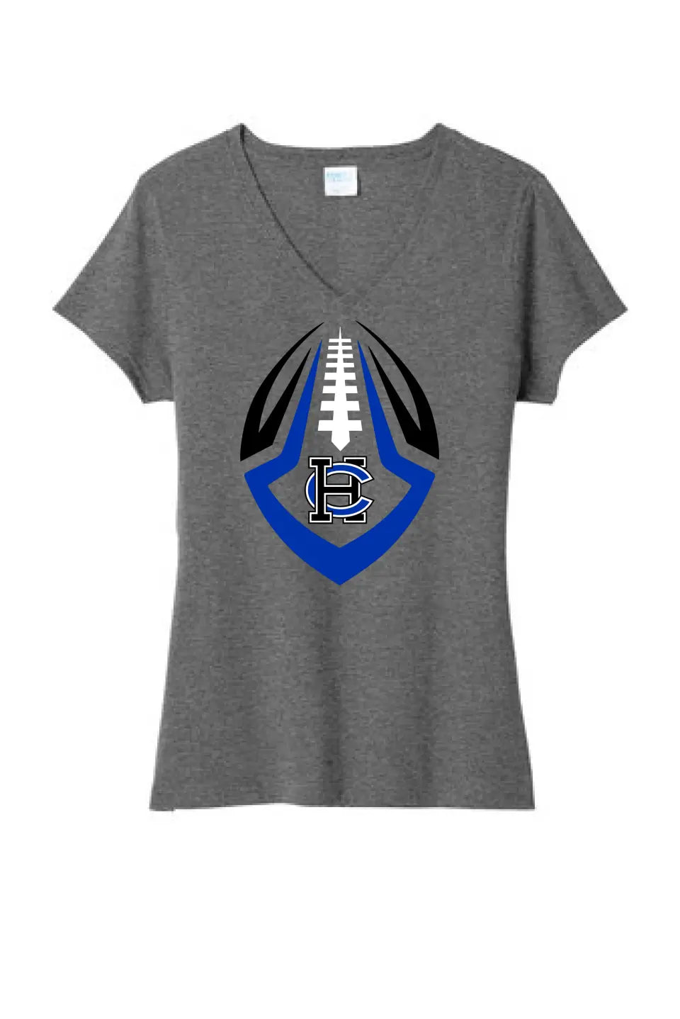 Harrison Central Football 2023 Design-10 Ladies Tri-Blend V-Neck Tee