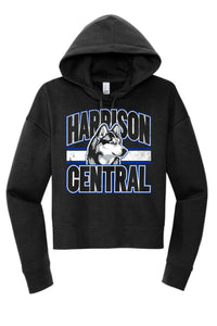 Harrison Central Husky Dog Arch Distressed Women's V.I.T. Fleece Hoodie