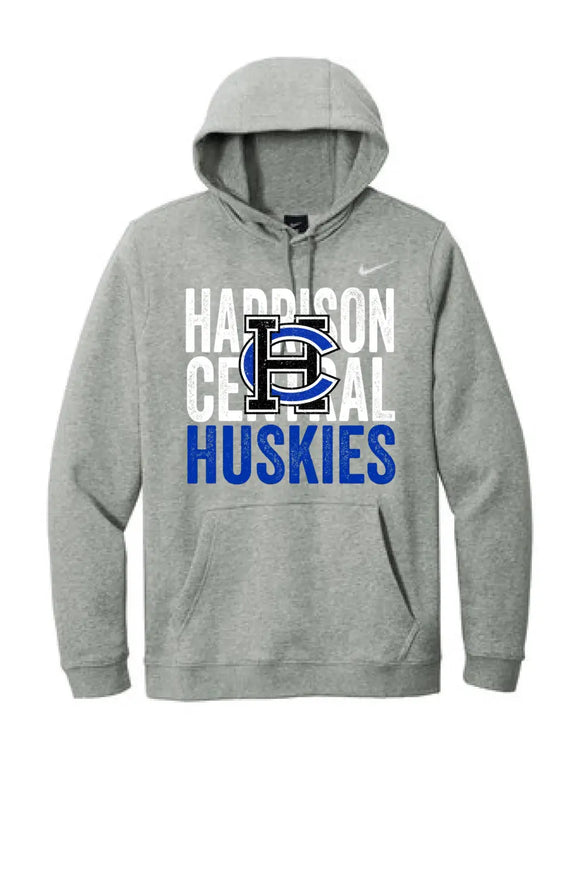 Harrison Central HC Logo Coverup Nike Club Fleece Pullover Hoodie