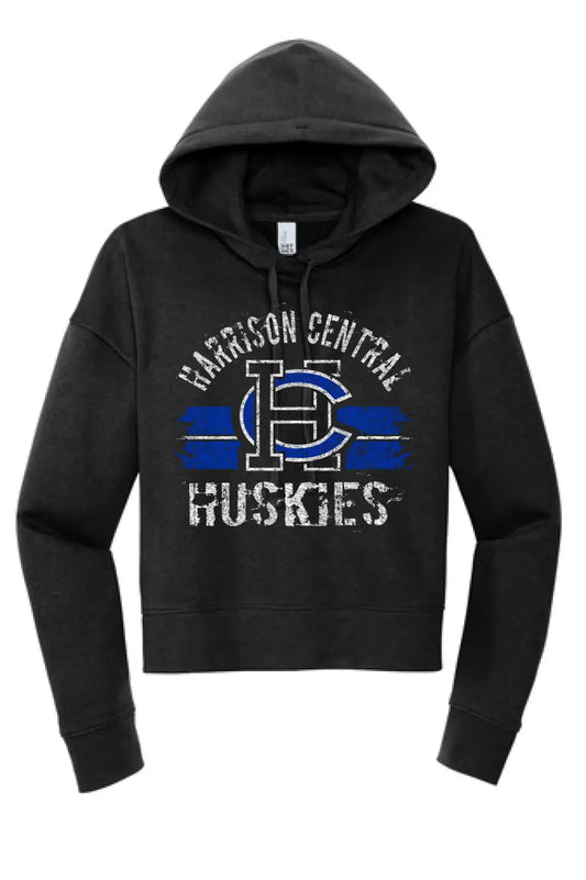 Harrison Central Distressed Arch and Stripes Women's V.I.T. Fleece Hoodie