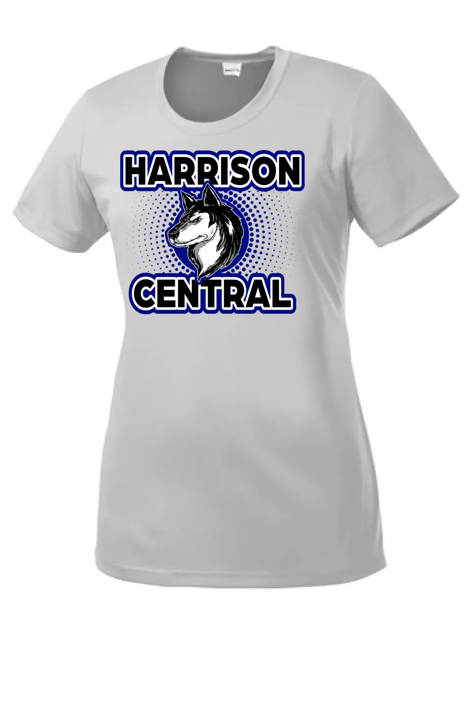 Harrison Central Huskies Background Fade Ladies Competitor Tee