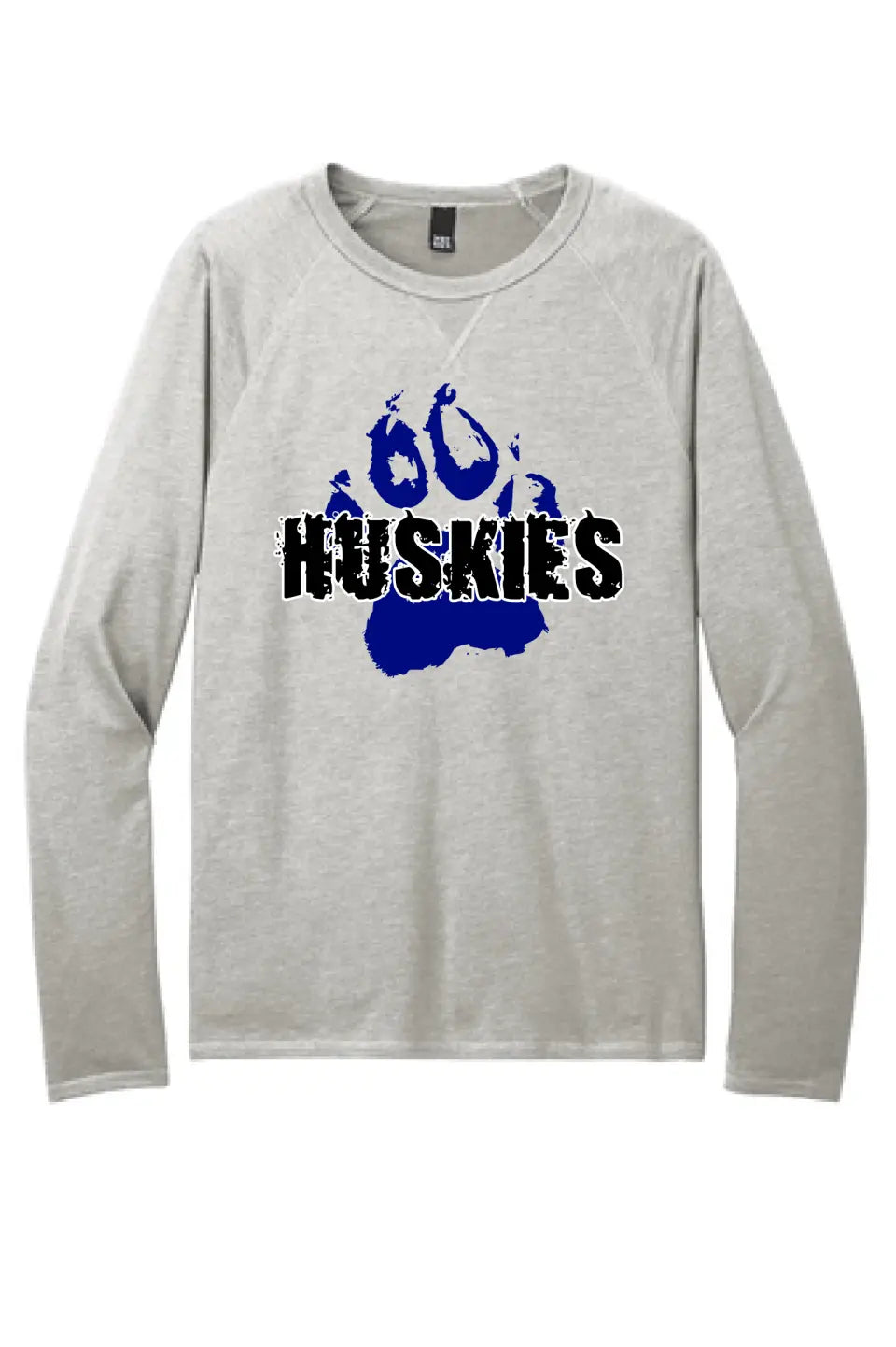 Huskies Distressed Paw Featherweight French Terry Long Sleeve Crewneck