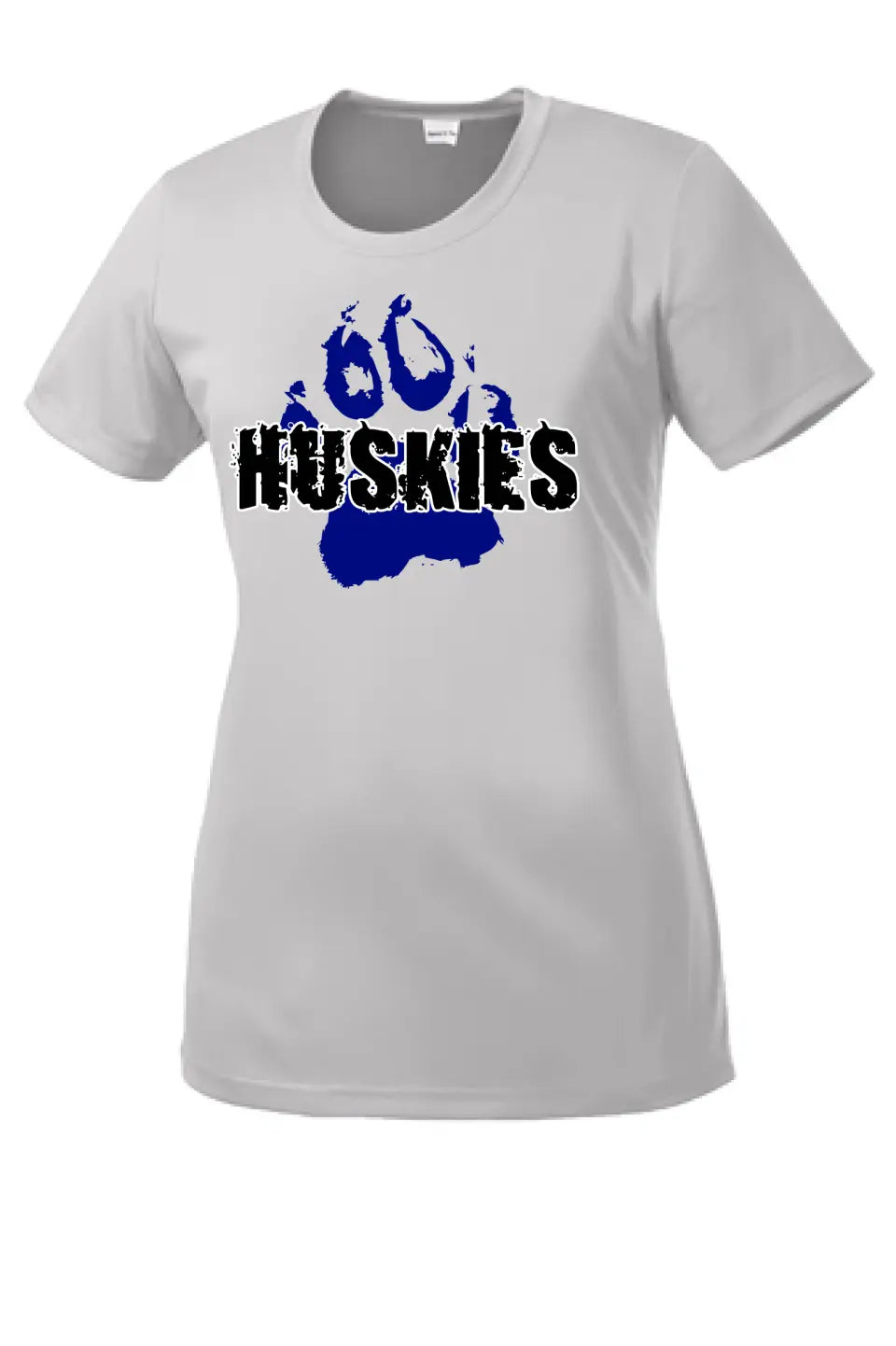Huskies Distressed Paw Ladies Competitor Tee