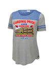 Cadiz Cardinal Pride Lives Forever Ladies PosiCharge Tri-Blend Wicking Fan Tee