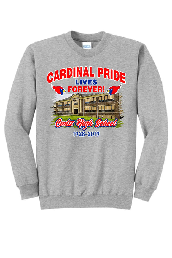 Cadiz Cardinal Pride Lives Forever Core Fleece Crewneck Sweatshirt