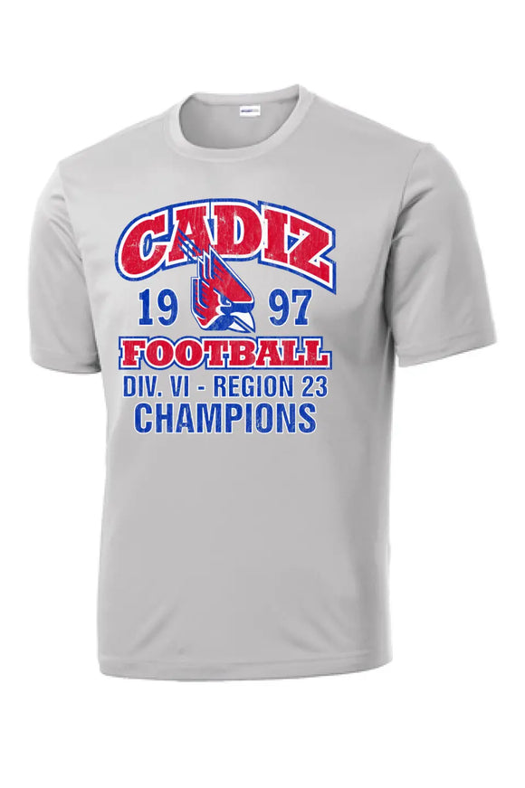 Cadiz Cardinals 1997 Football Region 23 Champs PosiCharge Competitor Tee