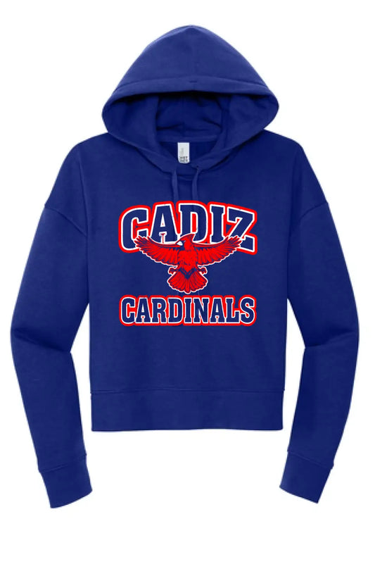 Cadiz Cardinals Distressed Wings Distressed Women's V.I.T. Fleece Hoodie