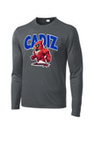 Cadiz Standing Fighting Cardinal Long Sleeve PosiCharge Competitor Tee