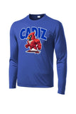 Cadiz Standing Fighting Cardinal Long Sleeve PosiCharge Competitor Tee