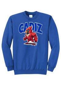 Cadiz Standing Fighting Cardinal Core Fleece Crewneck Sweatshirt