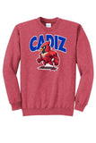 Cadiz Standing Fighting Cardinal Core Fleece Crewneck Sweatshirt