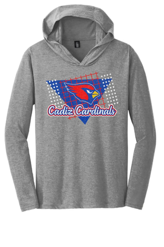 Cadiz Cardinals Distressed 80s Perfect Tri Long Sleeve Hoodie