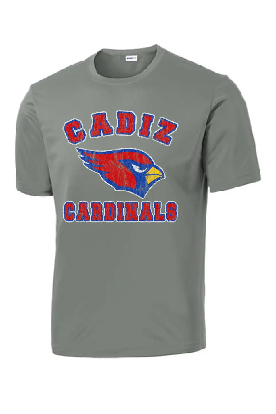 Cadiz Cardinals Fierce on Gray PosiCharge Competitor Tee