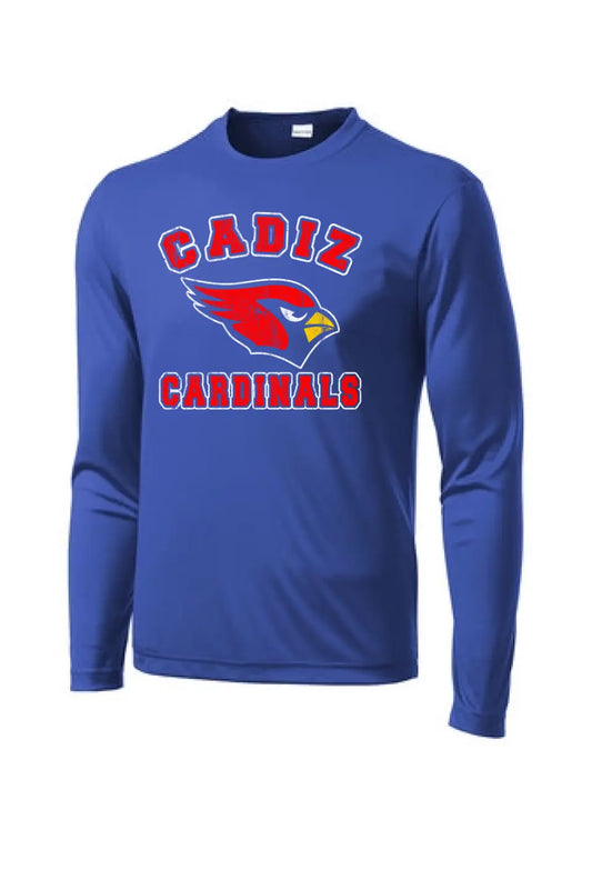 Cadiz Cardinals Distressed Fierce Long Sleeve PosiCharge Competitor Tee