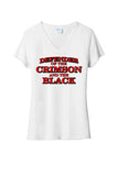 Steubenville Big Red Defenders of the Crimson and Black Ladies Tri-Blend V-Neck Tee