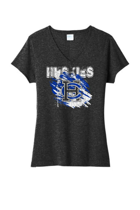 Harrison Central 2023-43 Ladies Tri-Blend V-Neck Tee
