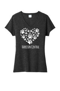 Harrison Central 2023-37 Ladies Tri-Blend V-Neck Tee