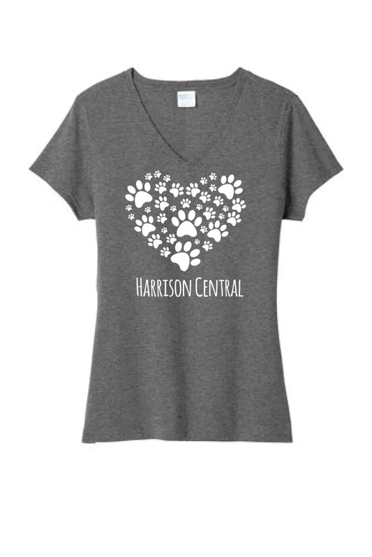 Harrison Central 2023-37 Ladies Tri-Blend V-Neck Tee