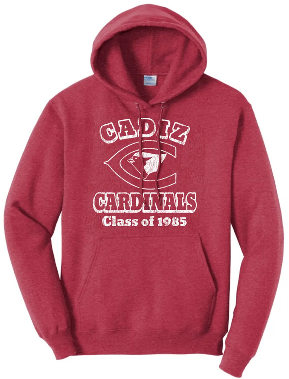 Cadiz High School Distressed C with Class Year Core Fleece Hoodie