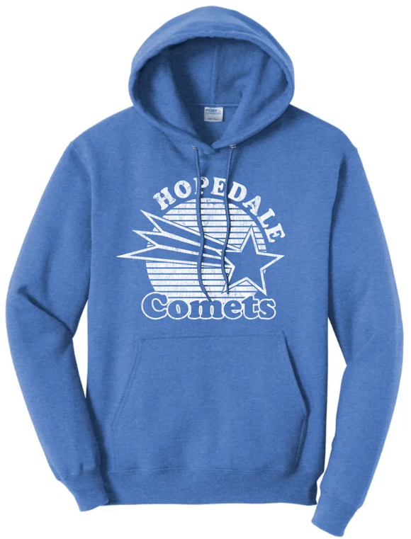 Hopedale Comets - White Core Fleece Hoodie