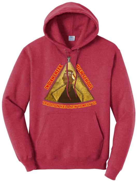 Indian Creek High School Teepee Tradition Design Core Fleece Hoodie