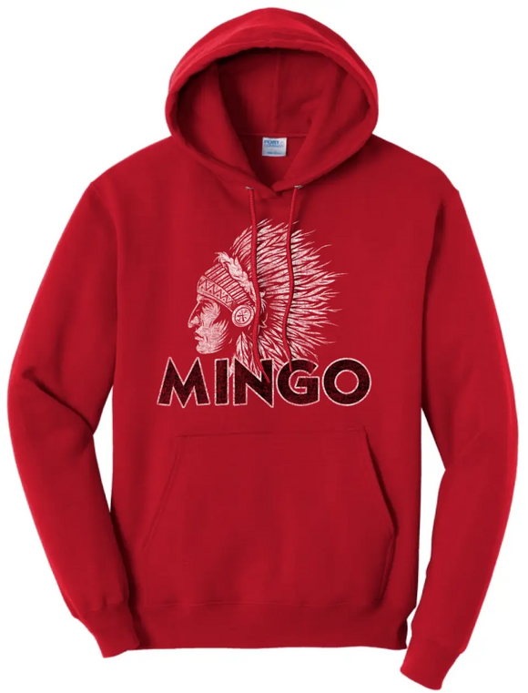 Mingo Indians Distressed Design 02 Core Fleece Hoodie