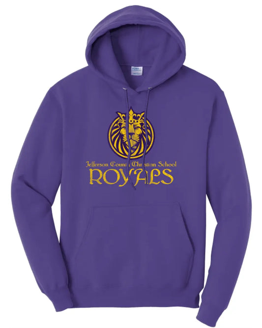 Jefferson County Christian School Round Lion Distressed Core Fleece Hoodie