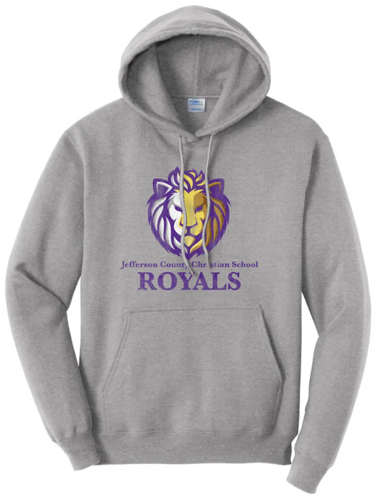 Jefferson County Christian School Multi Color Lion Distressed Core Fleece Hoodie