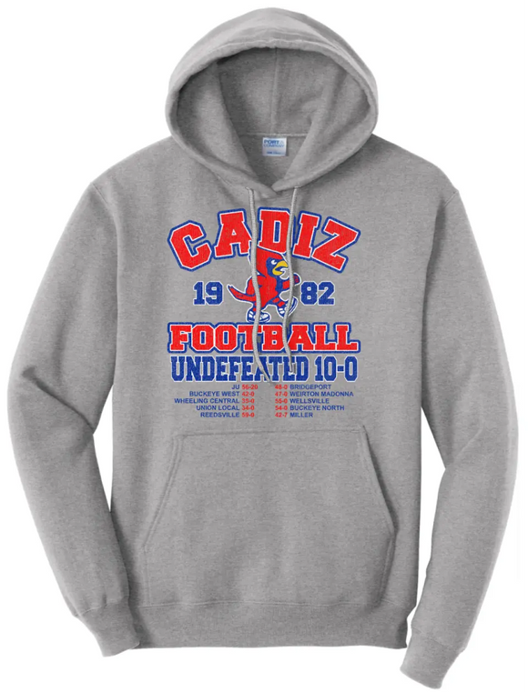 Cadiz Cardinals Distressed 1982 Football Core Fleece Hoodie