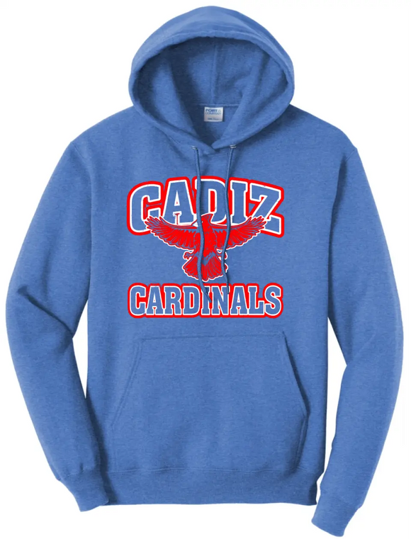 Cadiz Cardinals Distressed Wings Core Fleece Hoodie