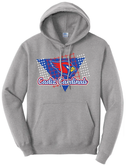 Cadiz Distressed 80s Core Fleece Hoodie