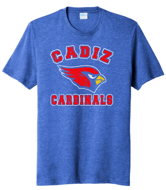 Cadiz Cardinals Distressed Fierce Tri-Blend Tee