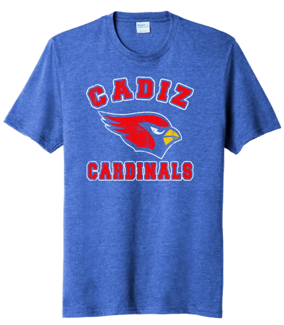 Cadiz Cardinals Distressed Fierce Tri-Blend Tee