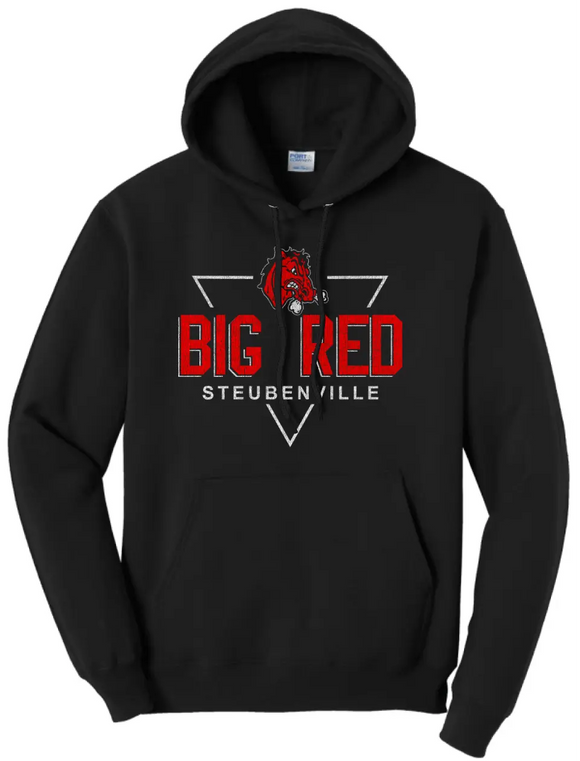 Steubenville Big Red Distressed Tri Badge Core Fleece Hoodie