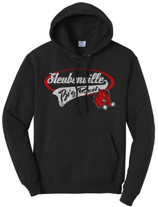 Steubenville Big Red Distressed Oval Script Core Fleece Hoodie