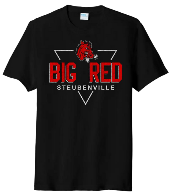 Steubenville Big Red Distressed Tri Badge Tri-Blend Tee