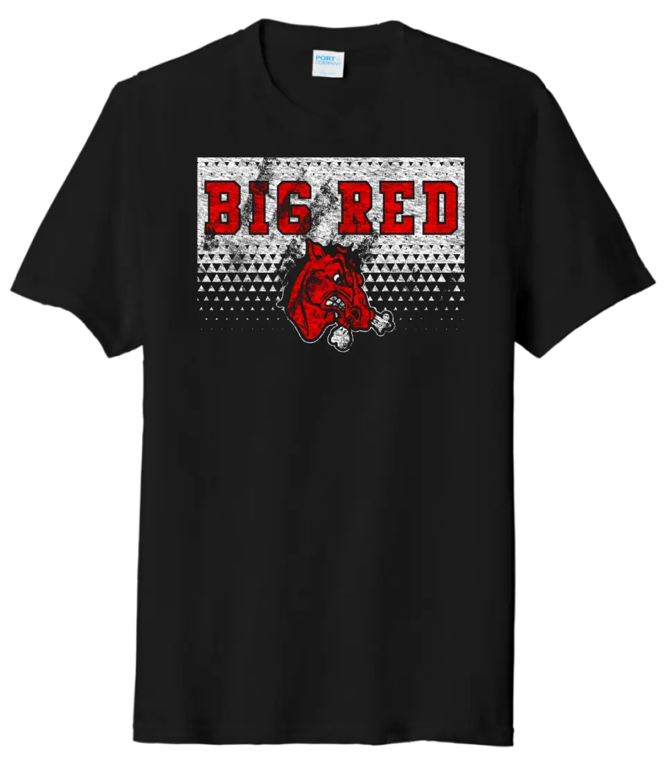 Steubenville Big Red Distressed Triangles Tri-Blend Tee