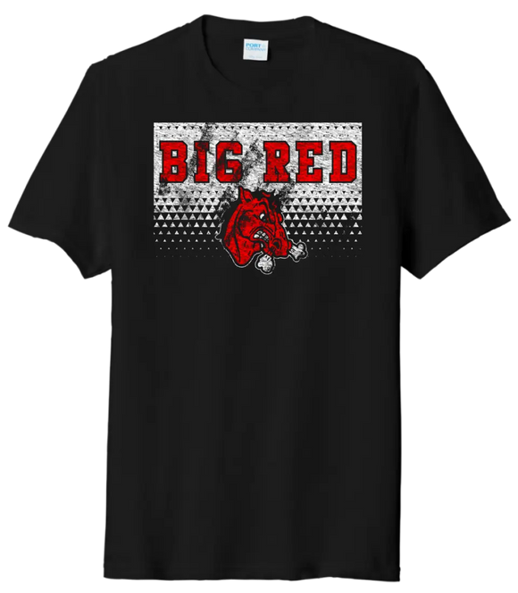 Steubenville Big Red Distressed Triangles Tri-Blend Tee