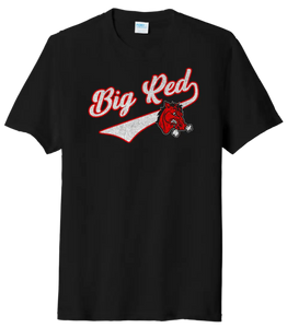 Steubenville Big Red Distressed Tail Script Tri-Blend Tee