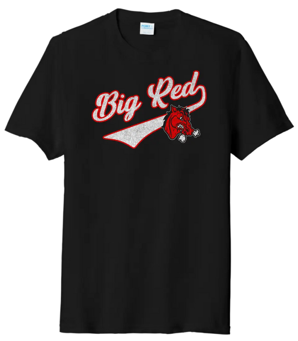 Steubenville Big Red Distressed Tail Script Tri-Blend Tee