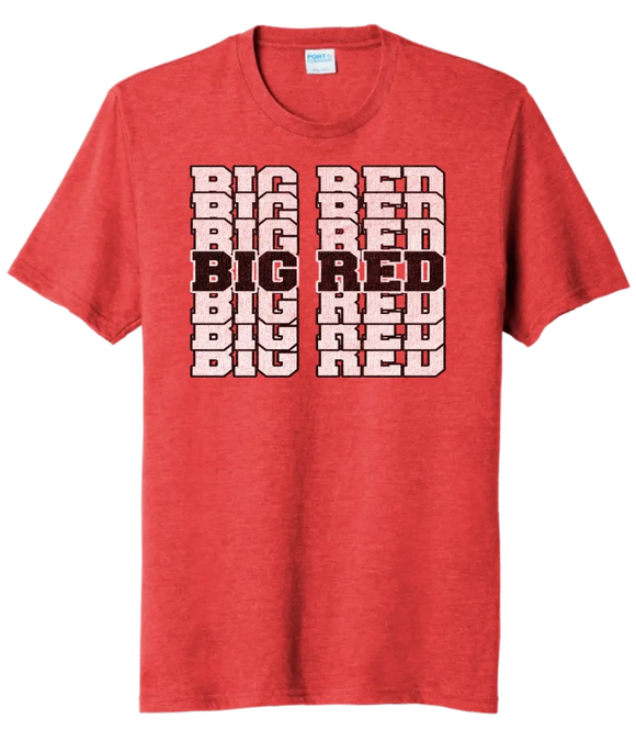 Steubenville Big Red Repeat Design Tri-Blend Tee