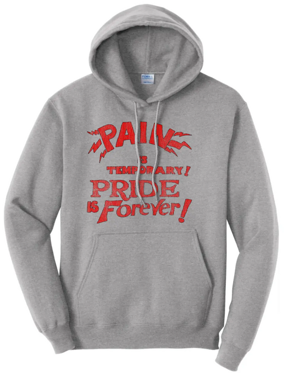 Steubenville Big Red Distressed Pain and Pride Core Fleece Hoodie