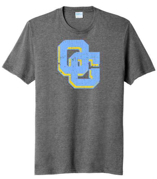 Oak Glen Distressed Logo Tri-Blend Tee