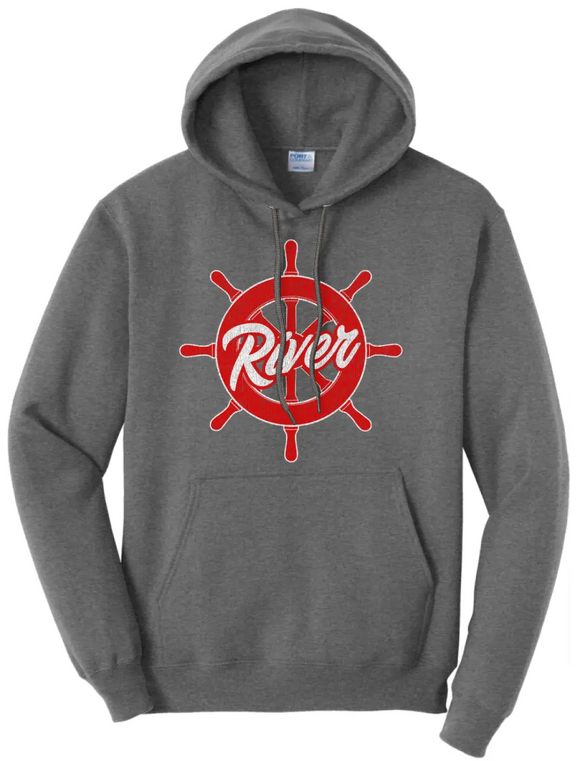 River Distressed Logo Core Fleece Hoodie