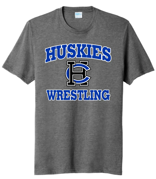 Harrison Central Huskies Wrestling Tri-Blend Tee