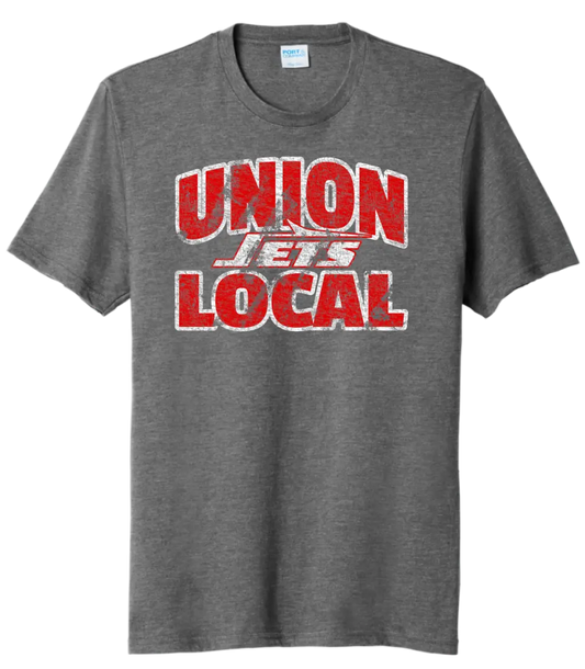 Union Local Jets Bold Distressed Tri-Blend Tee