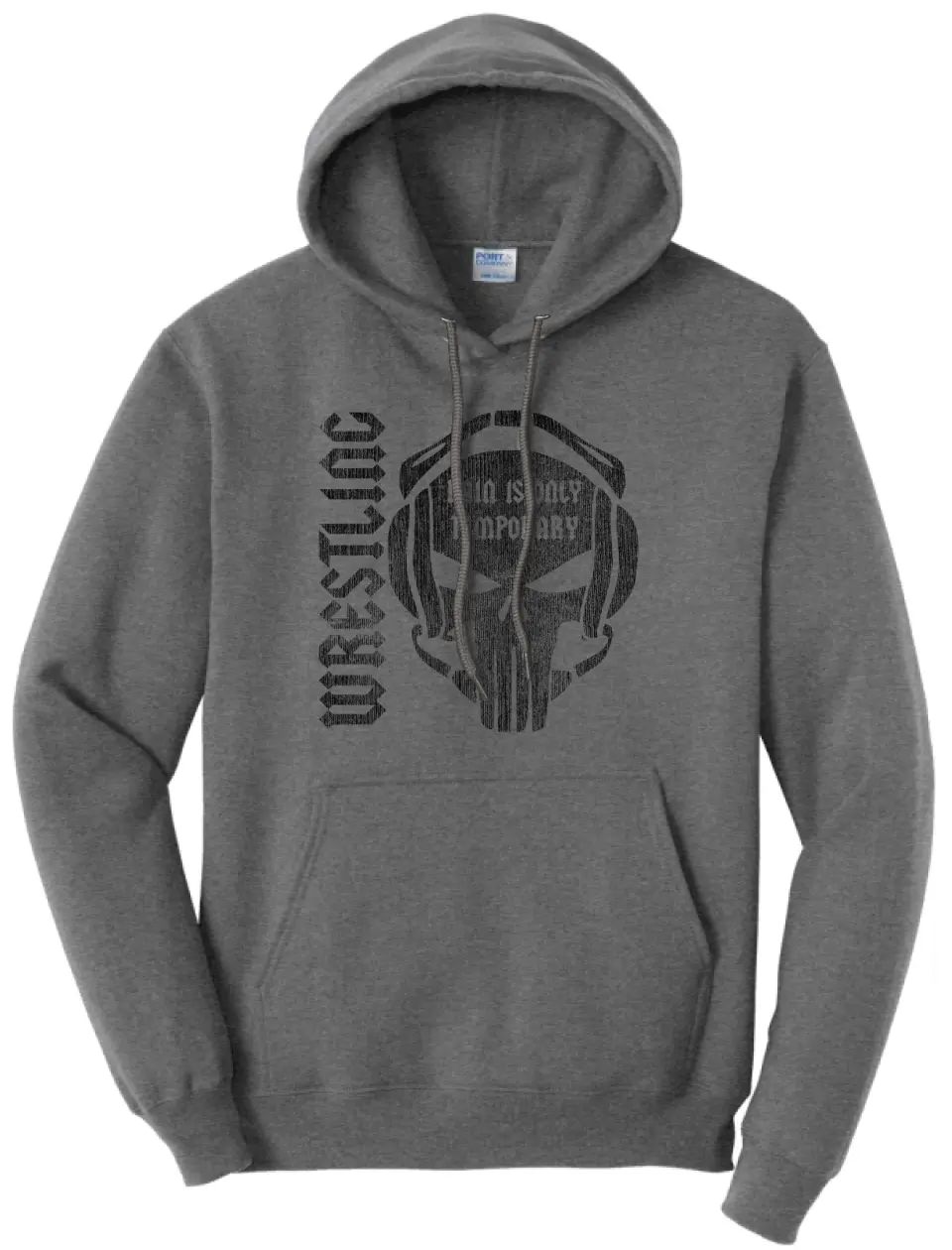 Wrestling - Pain is only Temporary Core Fleece Pullover Hooded Sweatshirt