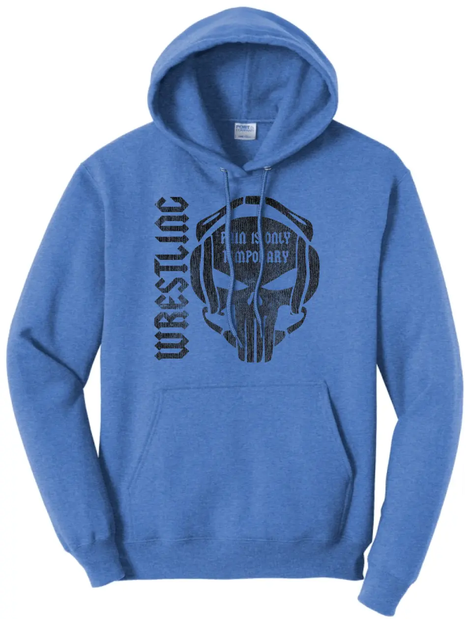 Wrestling - Pain is only Temporary Core Fleece Pullover Hooded Sweatshirt