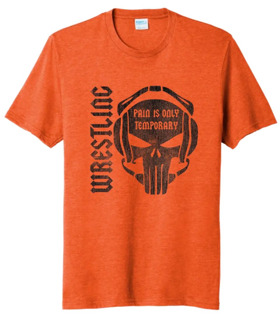 Wrestling - Pain is only Temporary Tri-Blend Tee